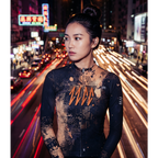 Cosmic Velocity Pro Jersey LS Woman — lifestyle 1